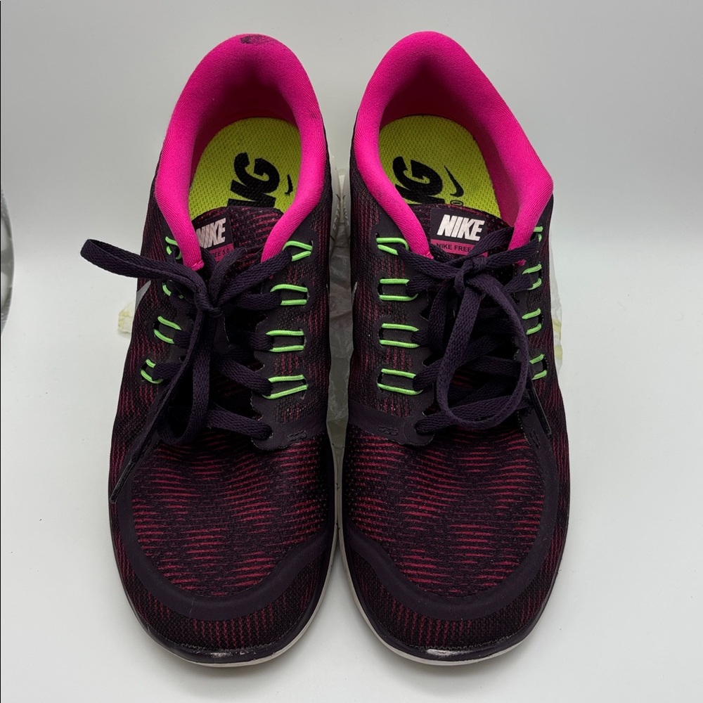 Nike Women's Free 5.0 Pink and Purple Athletic Running Sneakers